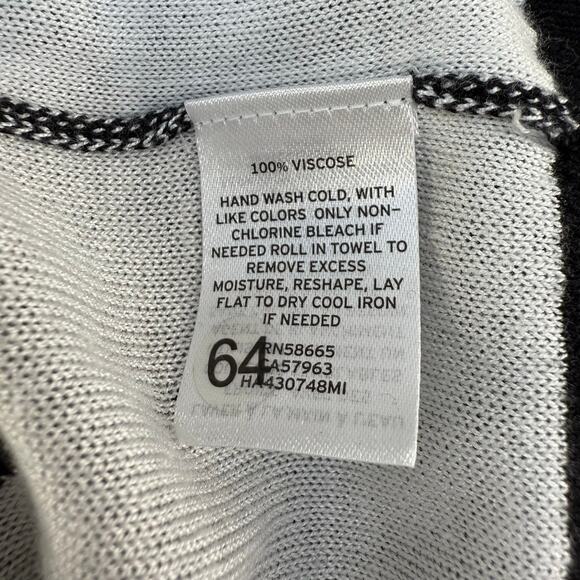 Halogen Cardigan Sweater Women's L Black White Polka Dot Preppy Normcore EUC - Picture 5 of 7